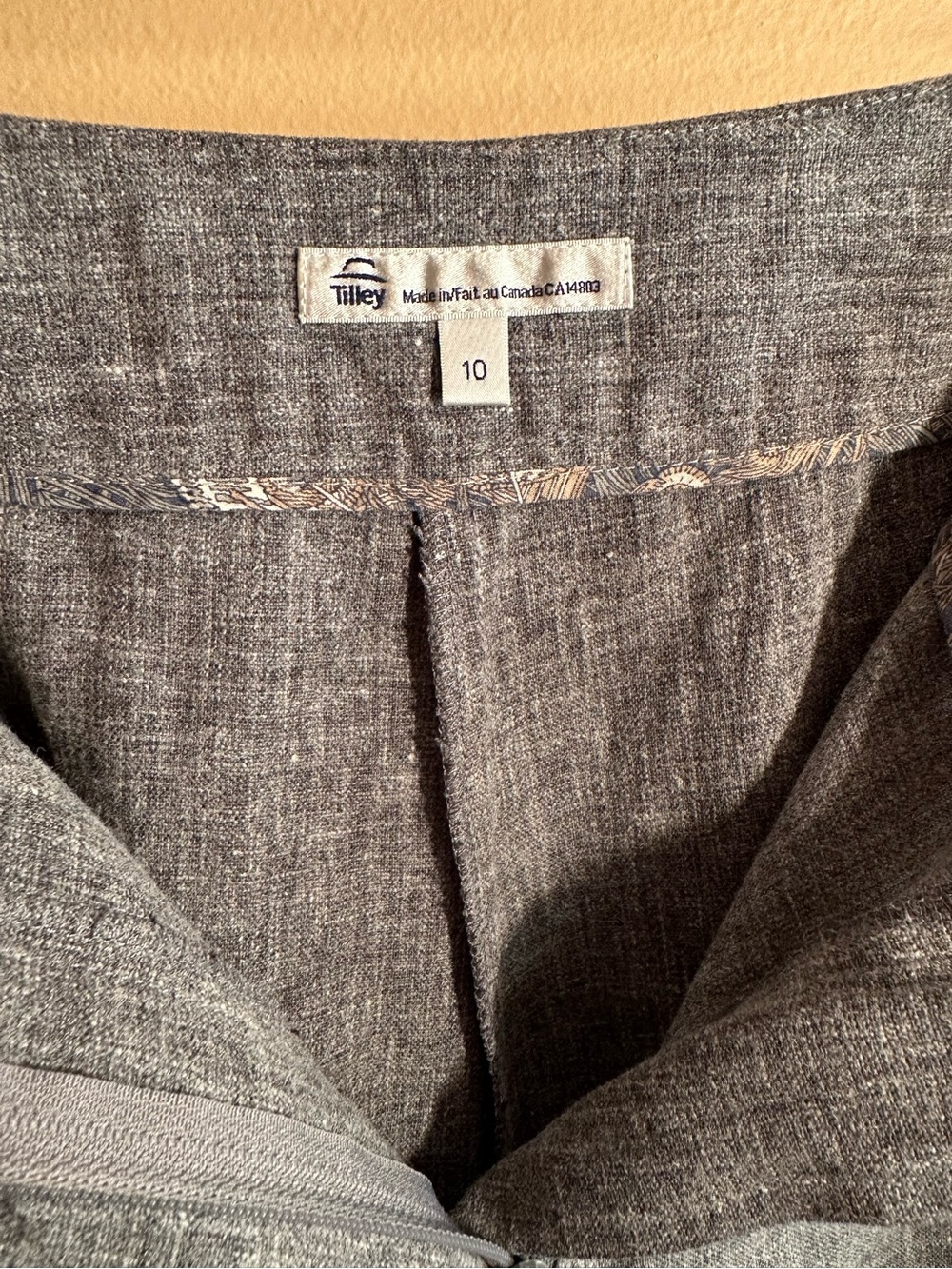 tilley grey linen-blend pants - Picture 4 of 7